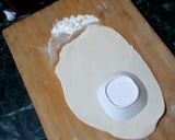 A picture of step 8 of Italian panner ravioli with pink sauce.