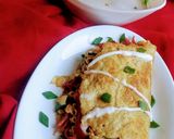 A picture of step 11 of Vegetable noodles omlete.