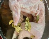 A picture of step 1 of Rabbit Stifado.