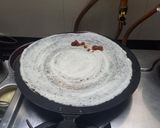 A picture of step 1 of Schezwan pav bhaji dosa.