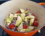 Foto del paso 2 de la receta: Arroz caldoso de verduras con caldo de sobras de pavo asado