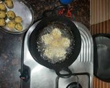 A picture of step 6 of Maggi cheese bombs.