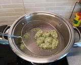 A picture of step 5 of Gnudi with Gorgonzola Cream.