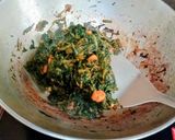 A picture of step 3 of Lal Saag Curry/ Red Amaranath Saag Curry.