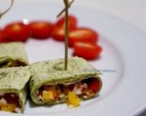 A picture of step 2 of Spinach tortilla bites.