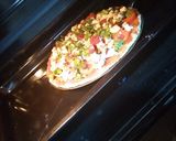 A picture of step 9 of Cheesy chicken pizza.