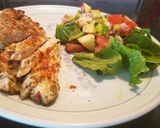 A picture of step 4 of Chicken vegetable steak.