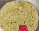 A picture of step 7 of Sarson ke saag Ka Thepla.