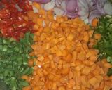A picture of step 3 of Basmati fried rice with shrimps.