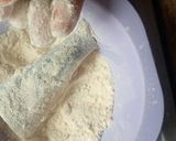 A picture of step 3 of Gangaria(crispy fried fish).