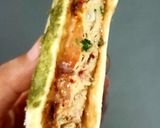 A picture of step 6 of Chicken chapli kabab sandwich.