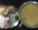 A picture of step 1 of Chana dal Appam stuffed with Peanut Masala.