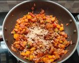 A picture of step 8 of Spicy potato capsicum curry chatpati aloo shimla mirch sabzi.