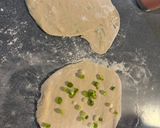 A picture of step 4 of Scallion pancakes.