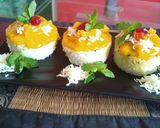 A picture of step 7 of Mango pizza dhokla.