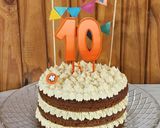 Foto del paso 11 de la receta: 🥕🍰Carrot Cake 🍰🥕- Layer cake de festejo con número piñata!! - Felices 10 años Cookpad 🎉🥳