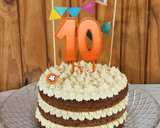 Foto del paso 11 de la receta: 🥕🍰Carrot Cake 🍰🥕- Layer cake de festejo con número piñata!! - Felices 10 años Cookpad 🎉🥳