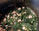 A picture of step 2 of Carrot-Top and Spinach Wilted Salad.