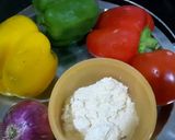 A picture of step 1 of Paneer packets in tomato gravy.