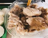 Hình bước làm 3 của món Mì soup sườn rau củ