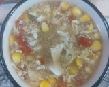 A picture of step 3 of Chicken corn soup 🍲.