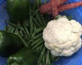 A picture of step 5 of Vegetables rice.