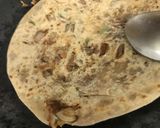 A picture of step 7 of Besan and Pyaz paratha.