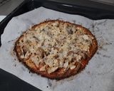 Foto del paso 8 de la receta Pizza con base coliflor, de setas y pollo al curry