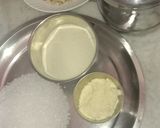 A picture of step 1 of Sooji Halwa.