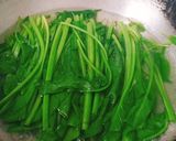 Hình bước làm 1 của món Trứng hấp cải bó xôi