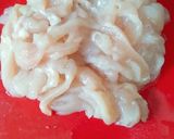 A picture of step 3 of Vermecelli Chinese noodle with red sauce.