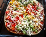 A picture of step 13 of Spicy vegetarian pizza.