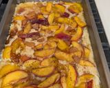 A picture of step 6 of Scratch Streusel'd Peach Rhubarb Cobbler.