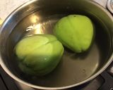 Une image de l'étape 1 de Christophines farcies agneau et carottes violettes.
