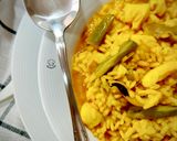 Foto del paso 8 de la receta: Arroz meloso de sepia y ajos tiernos