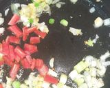 A picture of step 2 of Basil pesto Rice.