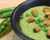Foto del paso 10 de la receta: Crema de guisantes o hummus verde con crutones crujientes