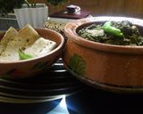 A picture of step 5 of Palak(spinach) chicken.