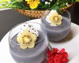 Hình bước làm 1 của món Pudding mè đen.món dessert mùa hè🍮