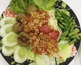 รูปขั้นตอนการทำที่ 4 ของ สปาเก็ตตี้น้ำพริกอ่อง meatless meatball (มังสวิรัติ)
