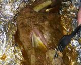 A picture of step 9 of Mutton leg steam roast.