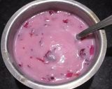 A picture of step 3 of Thandai Rose lassi.