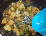 A picture of step 5 of SIMPLE and QUICK ALOO MATAR MASALA.