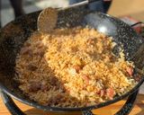 A picture of step 5 of José's Aragonese Migas.