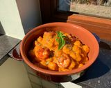 Foto del passaggio 6 della ricetta Gnocchi alla Crema di Gamberi e Pancetta