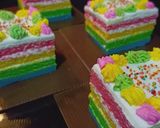 Foto langkah ke 8 dari resep Rainbow cake.