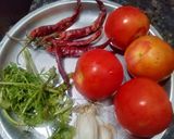 A picture of step 1 of छत्तीसगढ़ी धनिया,टमाटर चटनी (dhaniya tamater ki chutney recipe i.
