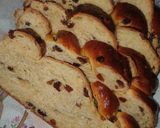 Mazsolás fonott kalács recept fázis 5 fotója