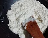 A picture of step 2 of Badam paneer sandesh.