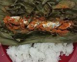 Foto langkah ke 10 dari resep Brengkes/Pepes Ikan Asin Peda Daun Singkong.